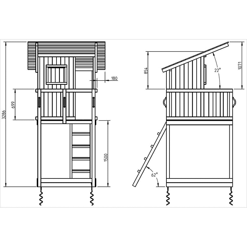 Spielturm Beach Hut 3.1 Sanilu® Clean Sanilu