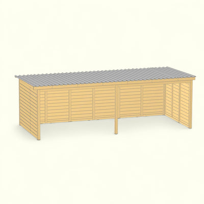 Holz-Unterstand Modul 268cm Tiefe Sanilu Sanilu