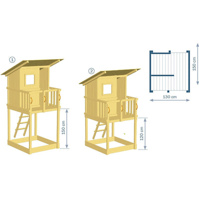 Spielturm Beach Hut 2.1 Sanilu® Clean Sanilu