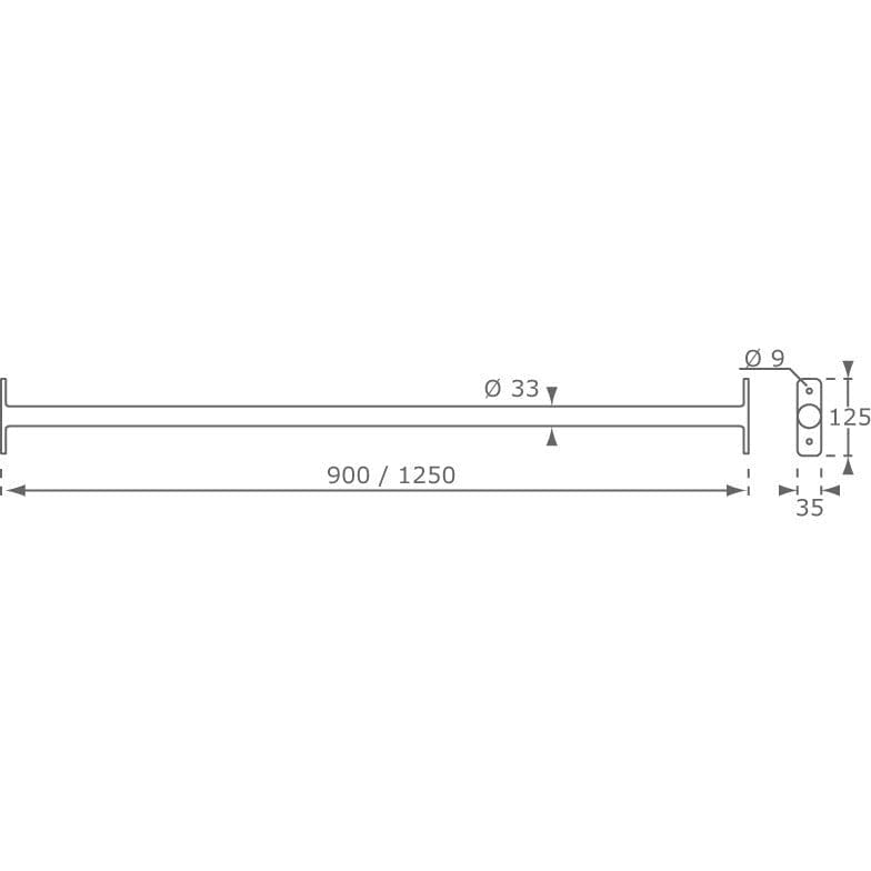 Reckstange Erweiterungselement 125cm Sanilu Sanilu