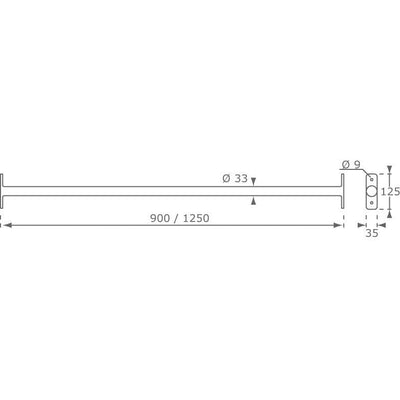 Reckstange Erweiterungselement 2x 125cm Sanilu Sanilu