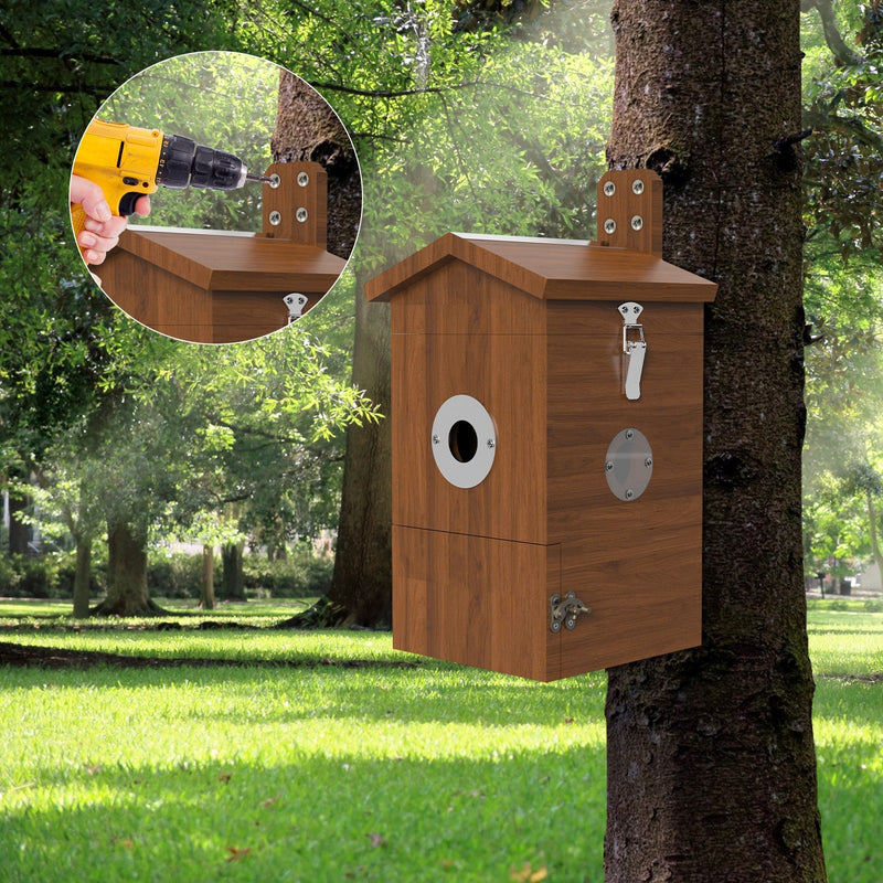 Nistkasten mit Kamera & Futterhaus mit Kamera – Komplettset