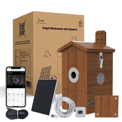 Nistkasten mit Kamera & Futterhaus mit Kamera – Komplettset