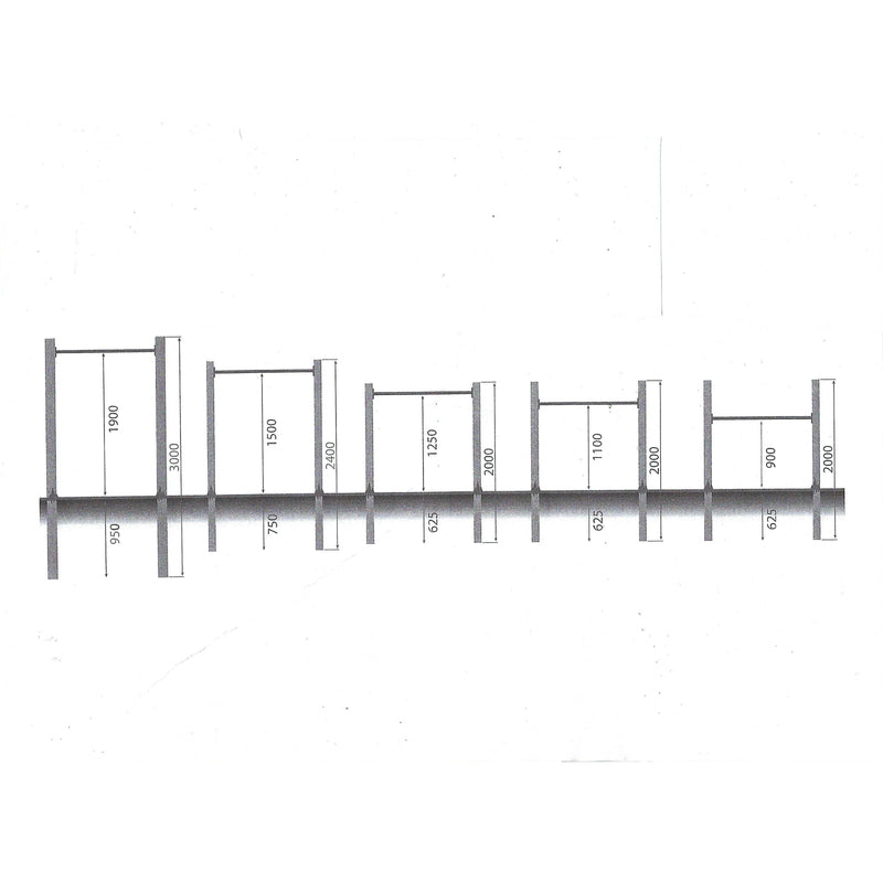 Reckstange Double Edelstahl 125cm Sanilu Sanilu