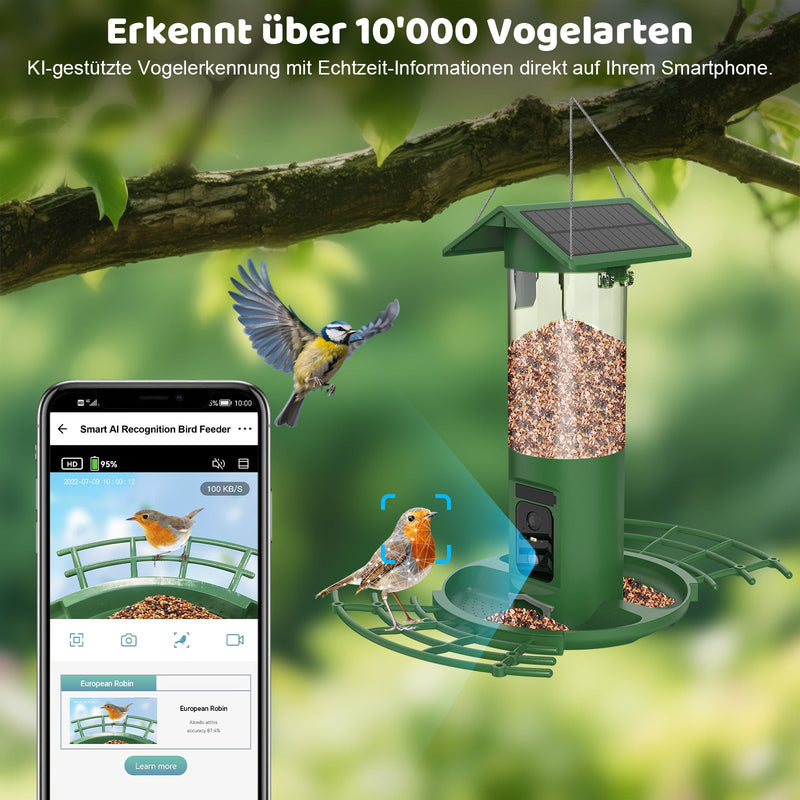 Vogelfutterstation DualCam - Erkennt über 10&