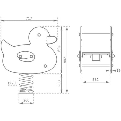 Bascule - Bascule à ressort Canard avec ressort et ancre