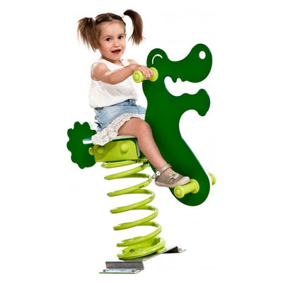 See-saw - spring rocker crocodile with spring and anchor